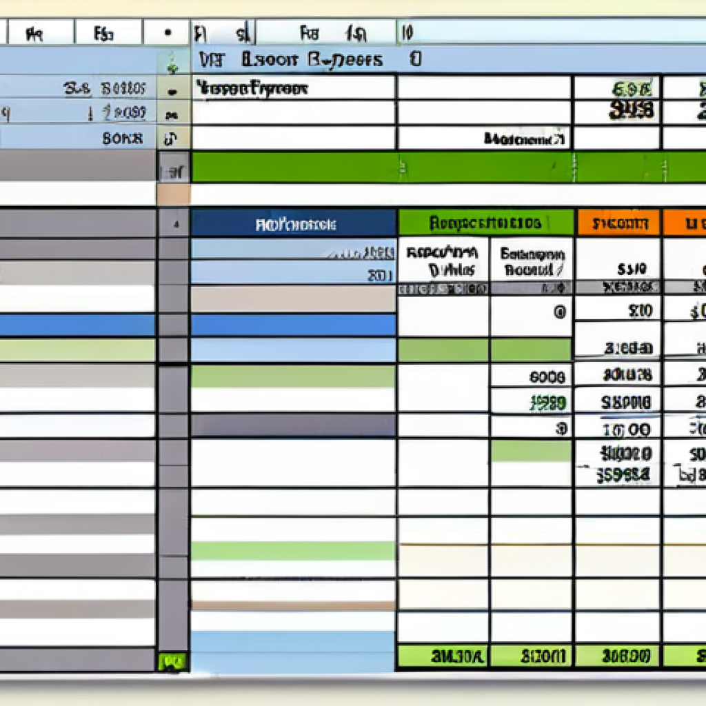 관리비 회계 처리 - Office Expense Tracking**

"A professional and organized spreadsheet displaying business management ...