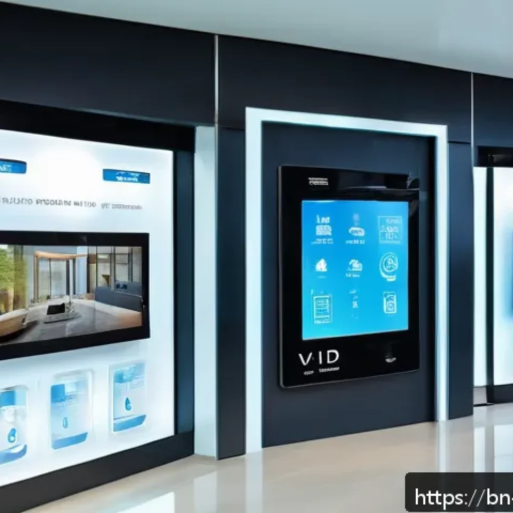빌딩 관리 시스템 소프트웨어 - A modern residential building entrance equipped with advanced smart sensors and high-definition CCTV...